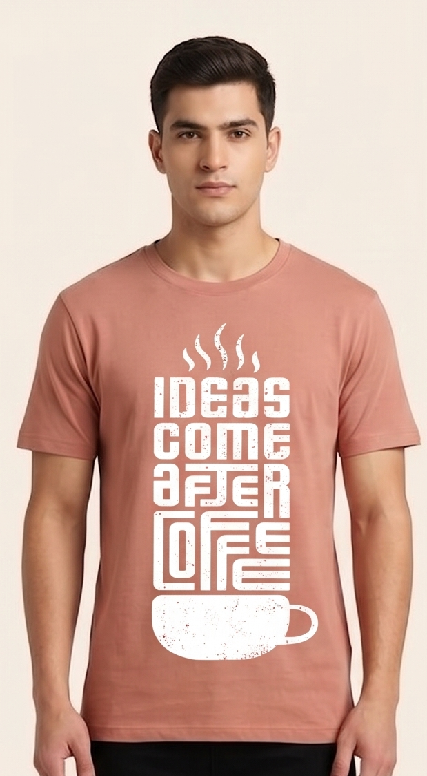 Coffee Graphic Print Tee - Premium Cotton T-shirt